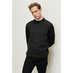ALTINYILDIZ CLASSICS Men's Black Standard Fit Normal Cut Half Turtleneck Knitwear Sweater