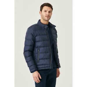 ALTINYILDIZ CLASSICS Men's Navy Blue Standard Fit Normal Cut Water And Cold Proof Filled Down Jacket