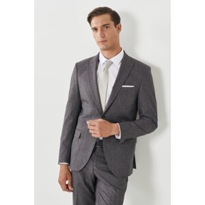 ALTINYILDIZ CLASSICS Men's Burgundy Slim Fit Slim Fit Dovetail Collar Patterned Suit