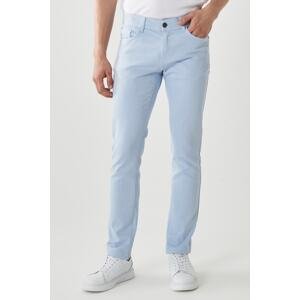 ALTINYILDIZ CLASSICS Men's Blue 360 Degree All-Direction Stretch Comfortable Slim Fit Slim Fit Trousers