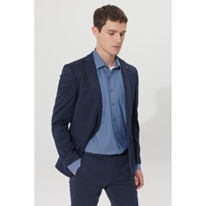 ALTINYILDIZ CLASSICS Men's Navy Blue Slim Fit Slim Fit Mono Collar Navy Blue Suit