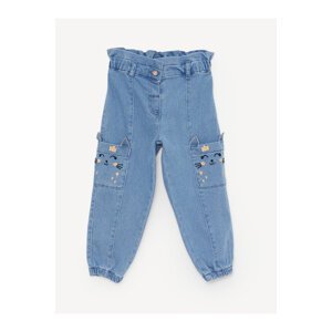 LC Waikiki Embroidery Detailed Baby Girl Jean Trousers