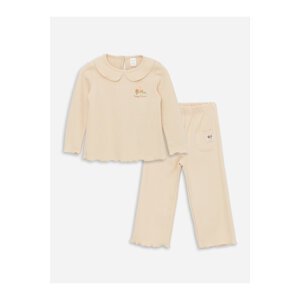 LC Waikiki Baby Girl Long Sleeve Sweatshirt and Trousers 2-Piece Set