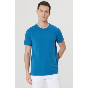 ALTINYILDIZ CLASSICS Men's Gray Slim Fit Slim Fit Crew Neck Short Sleeve Soft Touch Basic T-Shirt