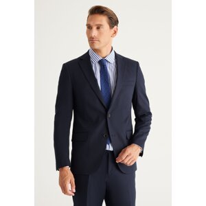 ALTINYILDIZ CLASSICS Men's Navy Blue Slim Fit Slim Fit Mono Collar Suit