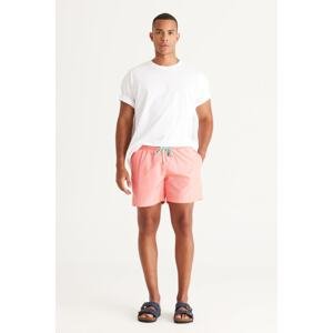 AC&Co / Altınyıldız Classics Men's Orange Standard Fit Regular Cut Quick Dry Patterned Swimsuit Swim Shorts with Side Pockets