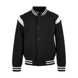 Chlapecká vložka College Sweat Jacket černo/bílá