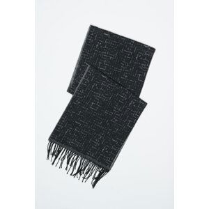 ALTINYILDIZ CLASSICS Men's Black-gray Patterned Scarf