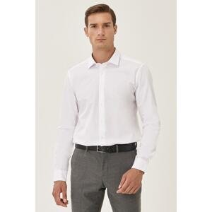 ALTINYILDIZ CLASSICS Men's White Slim Fit Slim Fit Classic Collar Cotton Shirt