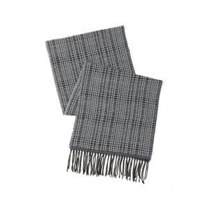 ALTINYILDIZ CLASSICS Men's Grey-black Patterned Scarf