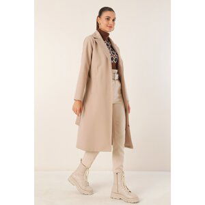 Bigdart 9118 Double Breasted Collar Stamp Coat - Beige