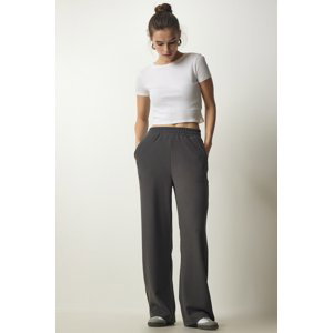 Happiness İstanbul Women's Smoked Corded Knitted Trousers