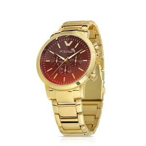 Polo Air Men's Wristwatch Colored Glass Feature Gold Color