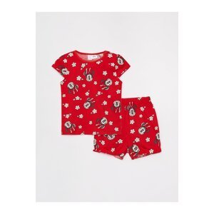 LC Waikiki Minnie Mouse Printed Baby Girl Shorts Pajamas Set