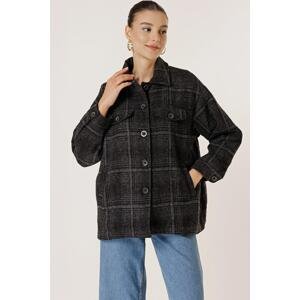 By Saygı Inner Lined Plaid Cachet Jacket with Side Pockets
