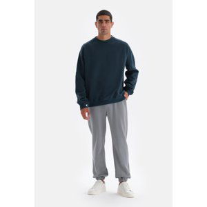 Dagi Gray Elastic Cuff Cotton Sweatpants