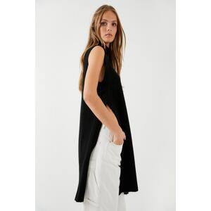 Koton Knitwear Vest Turtleneck Side Slit Detailed