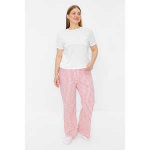 Trendyol Curve Pink Striped Knitted Pajama Bottom
