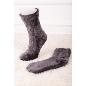 armonika Women's Gray Thick Puffer Socks