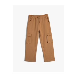 Koton Basic Cargo Sweatpants Flap Pocket Detailed Tie Waist