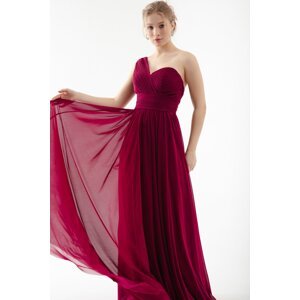 Lafaba Women's Damson One-Shoulder Slit Long Evening Dress