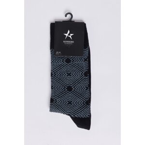 ALTINYILDIZ CLASSICS Men's Black-Grey Patterned Cleat Socks