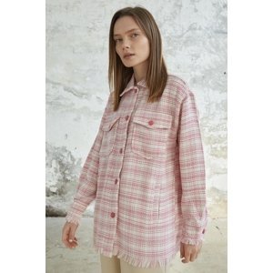 InStyle Tassel Detail Snap-On Shirt - Pink