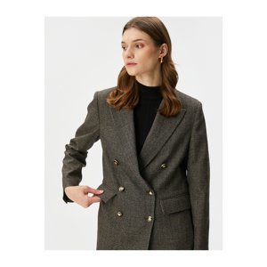 Koton Blazer Jacket Double Breasted Buttoned Flap Pocket