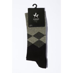 ALTINYILDIZ CLASSICS Men's Black-Grey Single Bamboo Cleat Socks