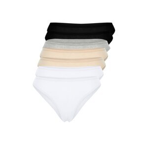 Trendyol Curve 2 White - 2 Skin - 1 Gray - 2 Black Packed Panties