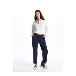 LC Waikiki Women's Carrot Cut Trousers with Waist Belt