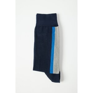 ALTINYILDIZ CLASSICS Men's Navy Blue-gray Patterned Cleat Socks