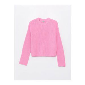 LC Waikiki Girls' Crew Neck Long Sleeve Knitwear Sweater