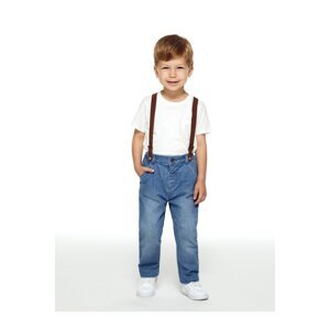 LC Waikiki Basic Baby Boy Jeans and Suspenders 2-Piece Set