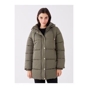 LC Waikiki Women's Hooded Plain Oversize Down Coat