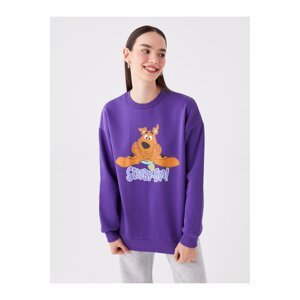 LC Waikiki Women's Crew Neck Scooby Doo Printed Long Sleeve Oversize Sweatshirt