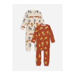 LC Waikiki 2-Piece Crew Neck Long Sleeve Printed Baby Boy Rompers