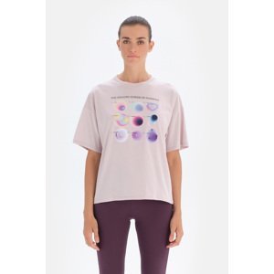 Dagi Lilac Aura Printed Cotton T-shirt