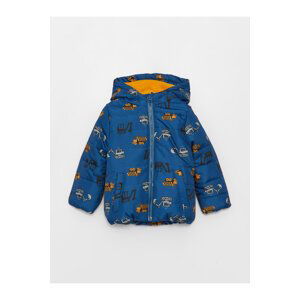 LC Waikiki Hooded Long Sleeve Patterned Baby Boy Coat