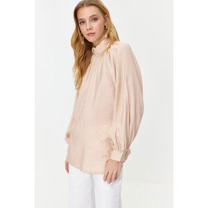 Trendyol Powder Aerobin Stylish Woven Tunic with Pearl Detail