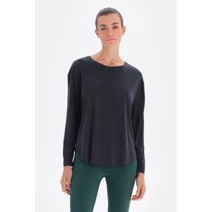 Dagi Women's Black Decollete Long Sleeve Top