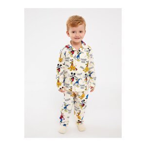 LC Waikiki Polo Collar Disney Printed Baby Boy Pajamas Set