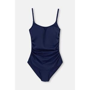 Dagi Navy Blue Corset Compact Swimsuit