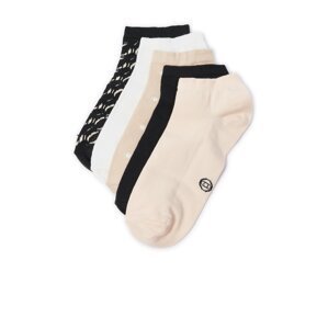Orsay Súprava piatich párov dámskych ponožiek v bielej, béžovej a čiern - Dámské