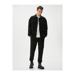 Koton Washed Jogger Trousers, Relaxed Cut Waist Tied Pocket Detailed