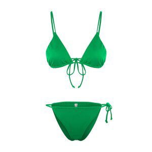 Trendyol Green Triangle Tunnel High Leg Bikini Set