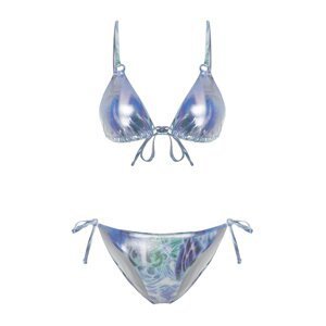 Trendyol Abstract Patterned Triangle Bikini Set with Accessories