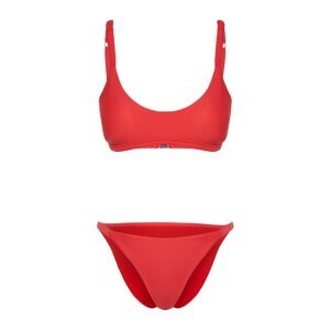 Trendyol Red Bralette Gathered Bikini Set