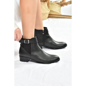 Fox Shoes Women's Black Short Heeled Daily Boots