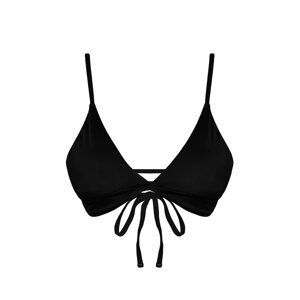 Trendyol Black Triangle Knot Bikini Top